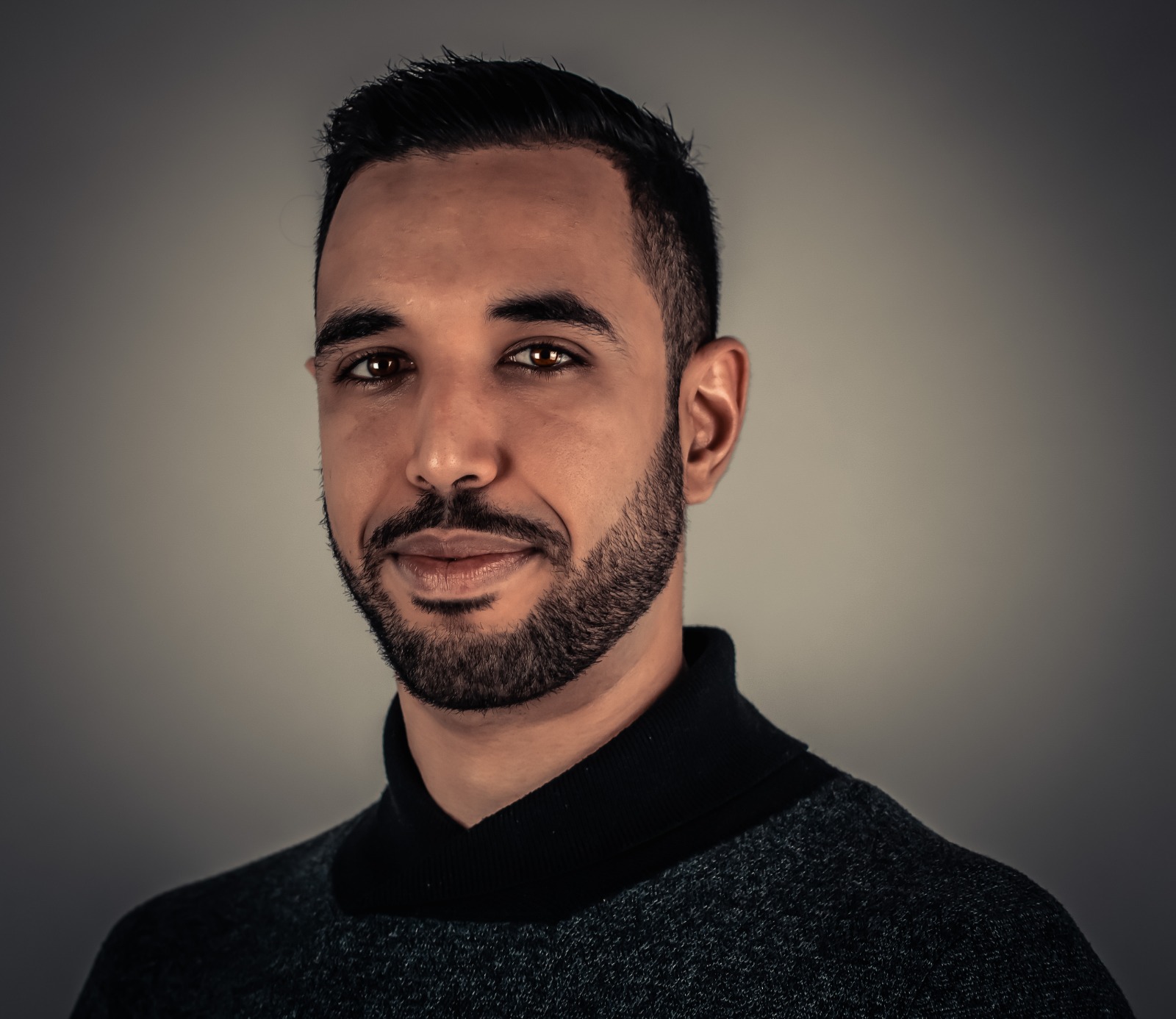 Portrait of Anouar Moustaj.